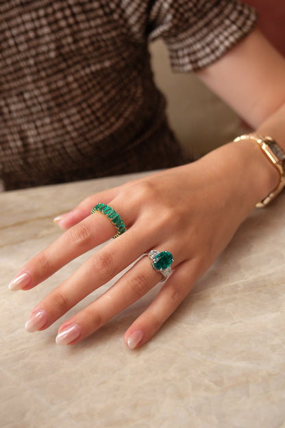 Oval Cut Three Stone Ring